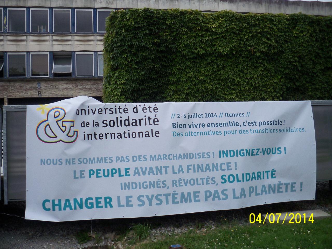 Université de la solidarité internationale à Rennes